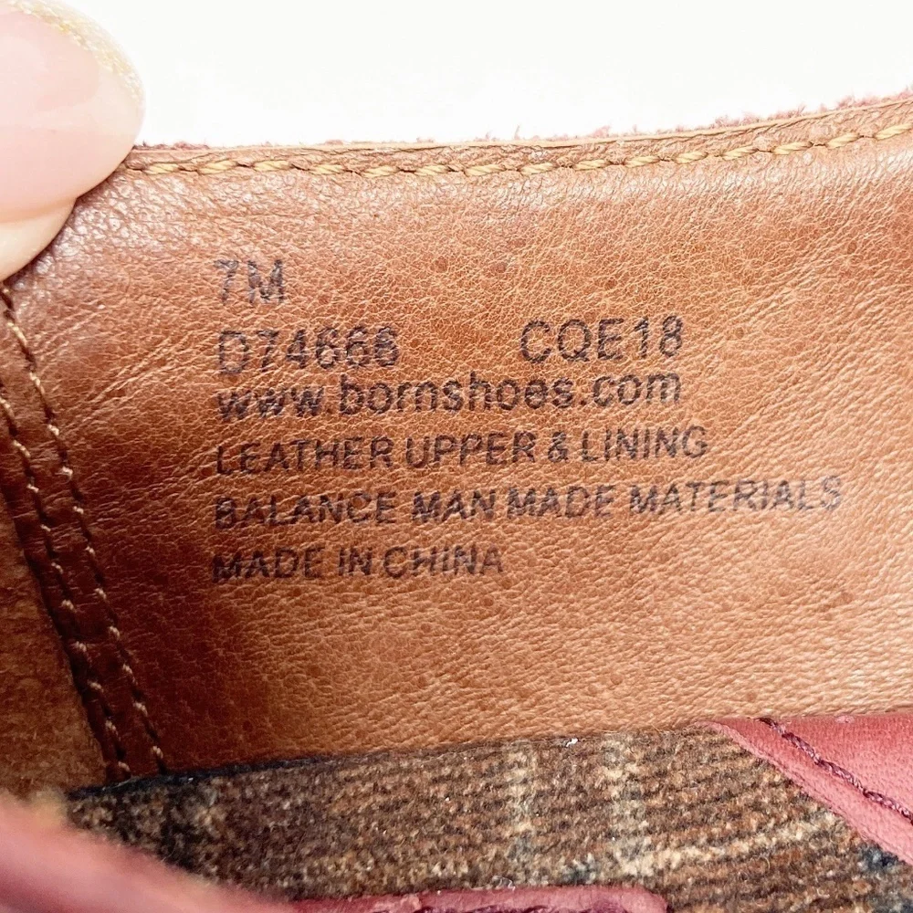 BORN | Red Leather Serba Slip-ons Women's 7 - Picture 10 of 12